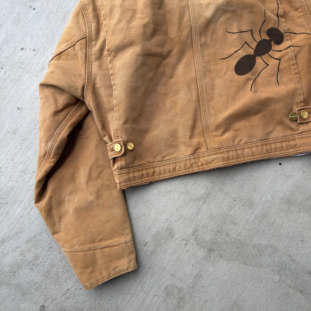 Carhartt brown cropped Detroit style work wear jacket - Picture 7 of 8